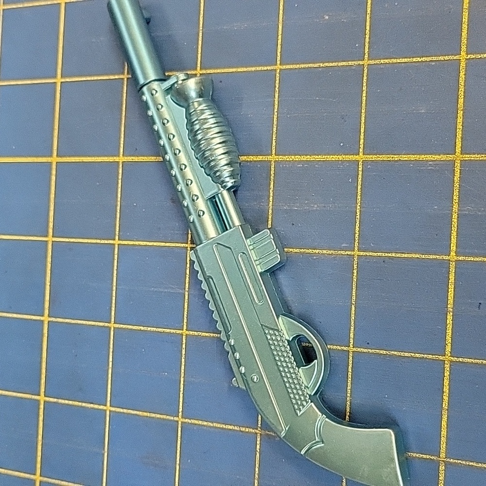 Metallic Toy Shotgun Pen - Blue 6" New